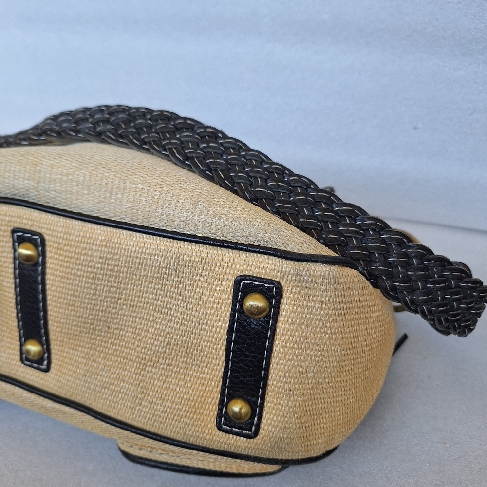Vintage Rafe New York Alvear 2006 Sisal Snakeskin Leather Boho Bag Tassel Y2K - Picture 10 of 16